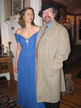 Another fabulous party dress (and swank guy too)